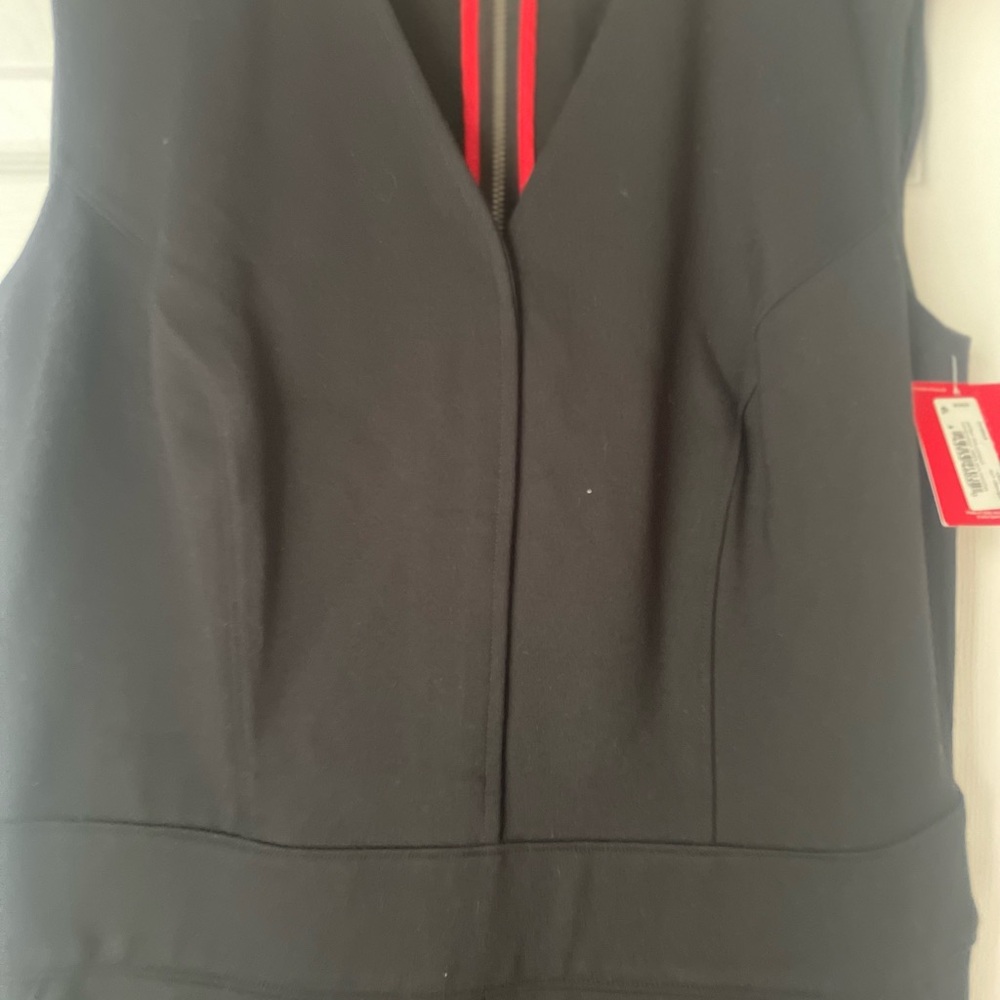 SPANX Black Jumpsuit with Red Accents